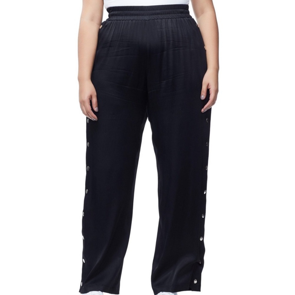 NEW Good American Satin Snap Pants